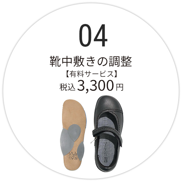 靴中敷きの調整