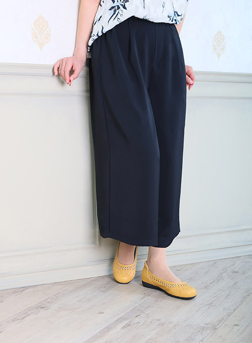 ビューウォーク 4E 編み込みバレエシューズ